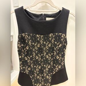 NWOT! Elegant Black and Gold Lace Blouse